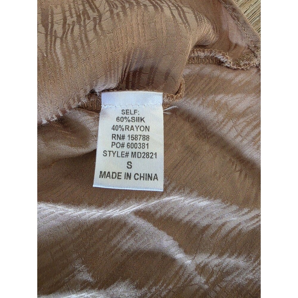 Mable Women's Tan Mini Dress Spaghetti Straps Size Small - Picture 7 of 7